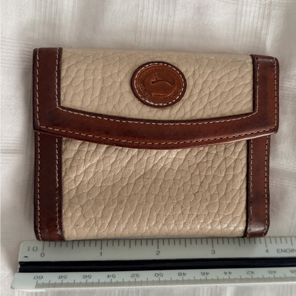 Dooney & Bourke Cream and Brown Wallet